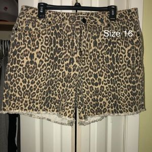 Cheetah print shorts